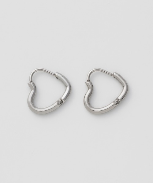 ciite' surgical stainless(シーテサージカルステンレス)の「【 金属アレルギー対応 】 ミニハートフープピアス サージカルステンレス (両耳用)(ピアス(両耳用)・レディース・シルバー/ゴールド/ピンクゴールド・FREE)」の2枚目の写真