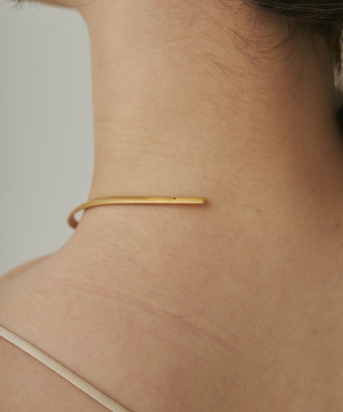 ciite' surgical stainless（シーテサージカルステンレス）の「【 金属アレルギー対応 】 ラウンドフォルムチョーカー / ネックレス / ネックカフ サージカルステンレス（チョーカー・レディース・シルバー/ゴールド/ピンクゴールド・FREE）」の18枚目の写真