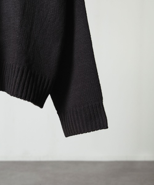 NILWAY(ニルウェイ)の「フラワー 刺繍 ダブル ジップ ドライバーズニット(ニット/セーター・メンズ・ブラック/アイボリー/チャコール・LARGE/MEDIUM)」の20枚目の写真