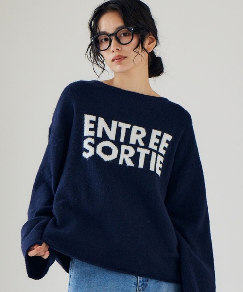 BARNYARDSTORM（バンヤードストーム）の「BARNYARDSTORM / ライトブークレニット（ニット/セーター・レディース・ネイビー/グレー/ブラック・FREE）」の3枚目の写真