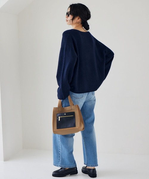 BARNYARDSTORM（バンヤードストーム）の「BARNYARDSTORM / ライトブークレニット（ニット/セーター・レディース・ネイビー/グレー/ブラック・FREE）」の22枚目の写真