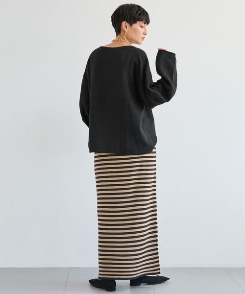 BARNYARDSTORM（バンヤードストーム）の「BARNYARDSTORM / ライトブークレニット（ニット/セーター・レディース・ネイビー/グレー/ブラック・FREE）」の15枚目の写真