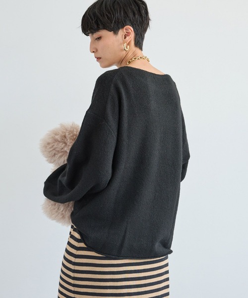 BARNYARDSTORM（バンヤードストーム）の「BARNYARDSTORM / ライトブークレニット（ニット/セーター・レディース・ネイビー/グレー/ブラック・FREE）」の7枚目の写真