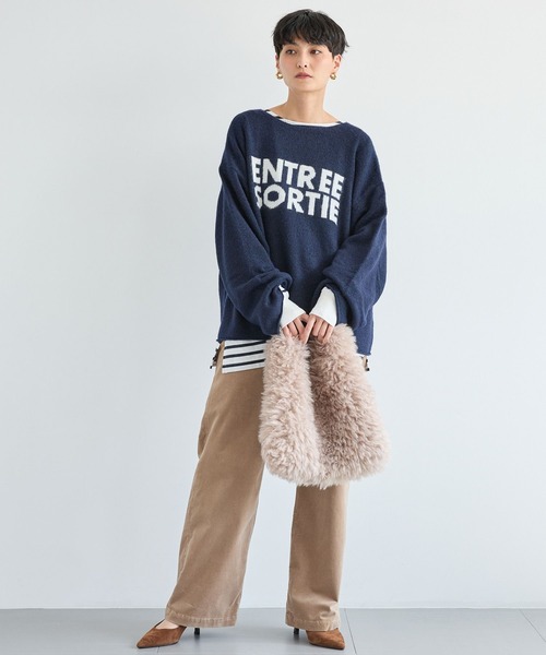 BARNYARDSTORM（バンヤードストーム）の「BARNYARDSTORM / ライトブークレニット（ニット/セーター・レディース・ネイビー/グレー/ブラック・FREE）」の6枚目の写真