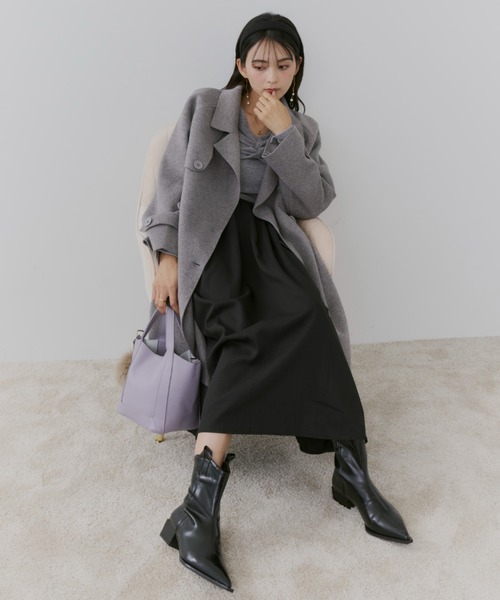 TITTY&CO.(ティティーアンドコー)の「2wayフェイクレザーロングブーツ(ブーツ・レディース・ブラウン/ブラック・MEDIUM/LARGE)」の5枚目の写真
