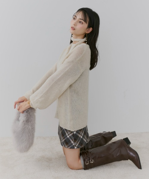 TITTY&CO.(ティティーアンドコー)の「2wayフェイクレザーロングブーツ(ブーツ・レディース・ブラウン/ブラック・MEDIUM/LARGE)」の10枚目の写真