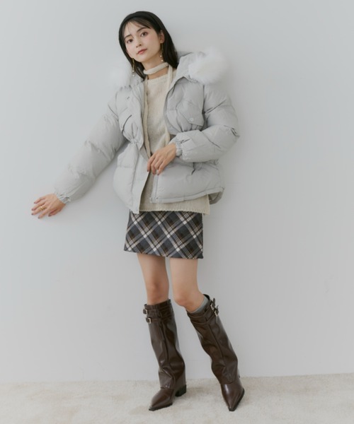 TITTY&CO.(ティティーアンドコー)の「2wayフェイクレザーロングブーツ(ブーツ・レディース・ブラウン/ブラック・MEDIUM/LARGE)」の13枚目の写真