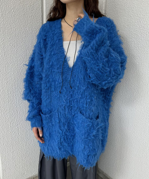 mline（エムライン）の「[mline]深Vポケットニット（ニット/セーター・レディース・ブルー/ピンク/チャコールグレー/アイボリー・FREE）」の15枚目の写真