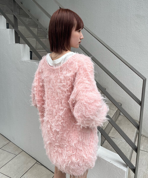 mline（エムライン）の「[mline]深Vポケットニット（ニット/セーター・レディース・ブルー/ピンク/チャコールグレー/アイボリー・FREE）」の20枚目の写真