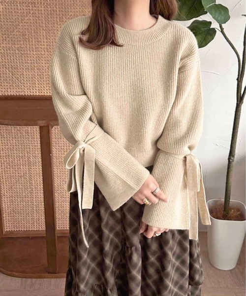 セール】【apres jour clair】リボンデザインニット【ZOZOTOWN