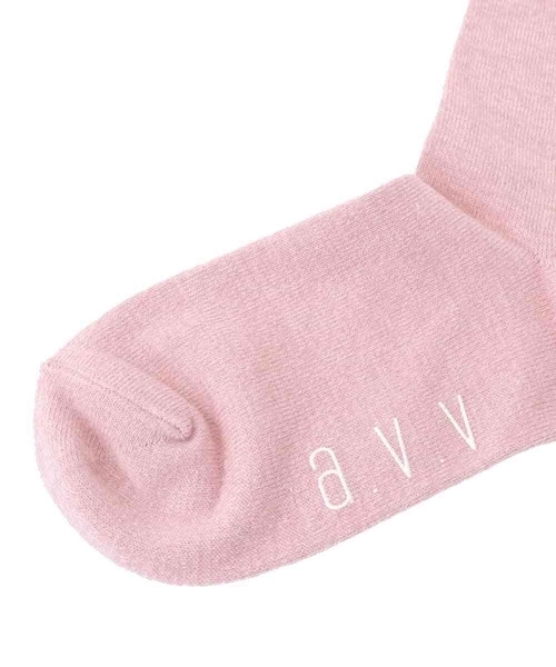 a.v.v（アーヴェヴェ）の「[KIDS]ワンポイントハイソックス（ソックス/靴下・キッズ・ライトピンク/ブラック/グレー・20/23）」の8枚目の写真
