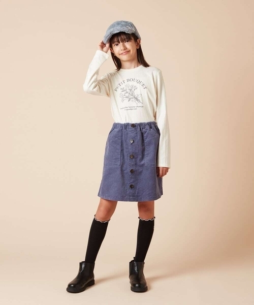 a.v.v（アーヴェヴェ）の「[KIDS]ワンポイントハイソックス（ソックス/靴下・キッズ・ライトピンク/ブラック/グレー・20/23）」の11枚目の写真