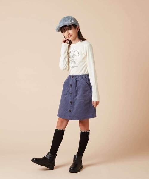 a.v.v（アーヴェヴェ）の「[KIDS]ワンポイントハイソックス（ソックス/靴下・キッズ・ライトピンク/ブラック/グレー・20/23）」の13枚目の写真