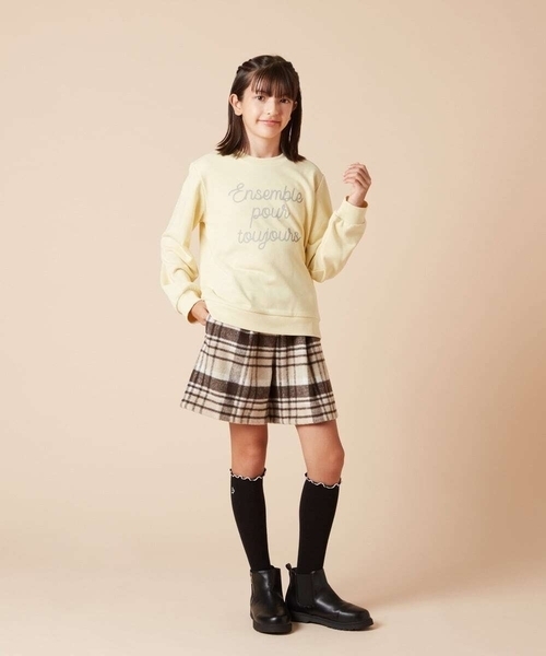 a.v.v（アーヴェヴェ）の「[KIDS]ワンポイントハイソックス（ソックス/靴下・キッズ・ライトピンク/ブラック/グレー・20/23）」の16枚目の写真