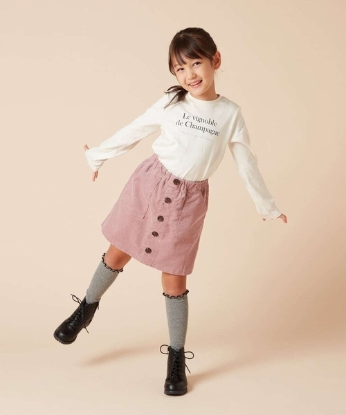 a.v.v（アーヴェヴェ）の「[KIDS]ワンポイントハイソックス（ソックス/靴下・キッズ・ライトピンク/ブラック/グレー・20/23）」の21枚目の写真