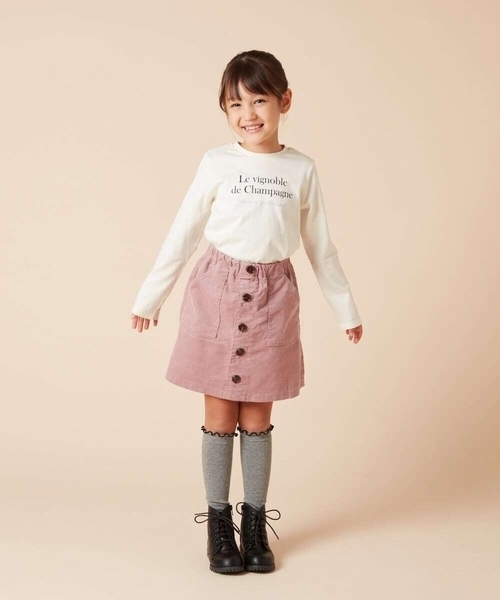 a.v.v（アーヴェヴェ）の「[KIDS]ワンポイントハイソックス（ソックス/靴下・キッズ・ライトピンク/ブラック/グレー・20/23）」の22枚目の写真