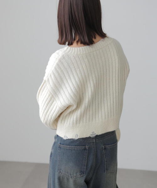 FREE'S MART（フリーズマート）の「◆クラッシュニット（ニット/セーター・レディース・ホワイト/ブルー/ブラック・FREE）」の20枚目の写真