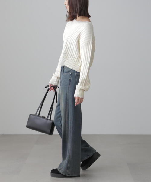 FREE'S MART（フリーズマート）の「◆クラッシュニット（ニット/セーター・レディース・ホワイト/ブルー/ブラック・FREE）」の16枚目の写真