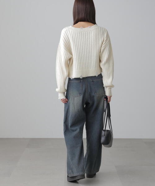 FREE'S MART（フリーズマート）の「◆クラッシュニット（ニット/セーター・レディース・ホワイト/ブルー/ブラック・FREE）」の15枚目の写真