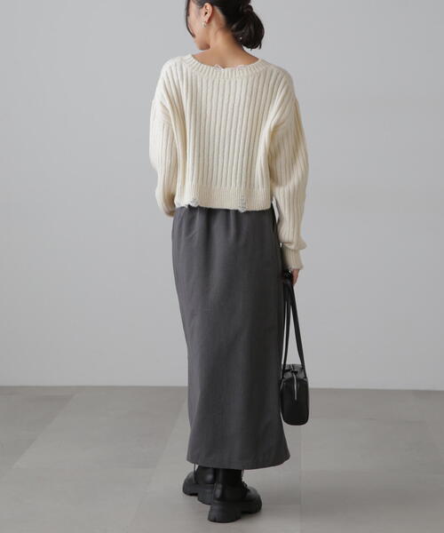 FREE'S MART（フリーズマート）の「◆クラッシュニット（ニット/セーター・レディース・ホワイト/ブルー/ブラック・FREE）」の7枚目の写真