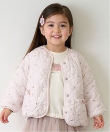 petit main | リバーシブルボアジャケット(ノーカラージャケット)