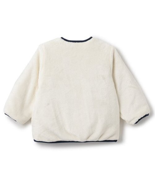 petit main（プティマイン）の「リバーシブルボアジャケット（ノーカラージャケット・キッズ・アイボリー/ライトピンク/ネイビー・80ｃｍ/90cm/100cm/110cm/120cm/130cm）」の15枚目の写真