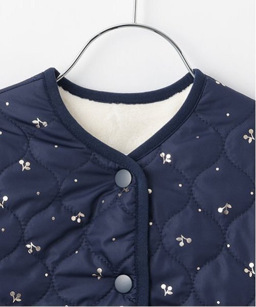 petit main（プティマイン）の「リバーシブルボアジャケット（ノーカラージャケット・キッズ・アイボリー/ライトピンク/ネイビー・80ｃｍ/90cm/100cm/110cm/120cm/130cm）」の14枚目の写真