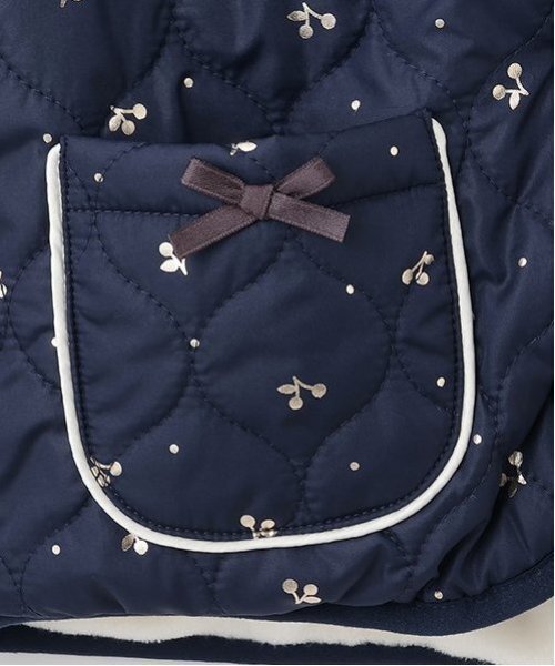 petit main（プティマイン）の「リバーシブルボアジャケット（ノーカラージャケット・キッズ・アイボリー/ライトピンク/ネイビー・80ｃｍ/90cm/100cm/110cm/120cm/130cm）」の12枚目の写真