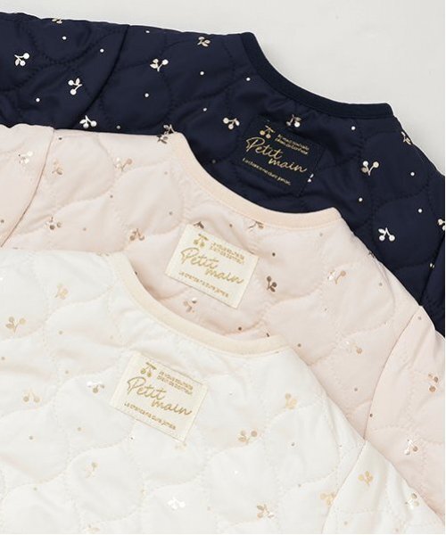 petit main（プティマイン）の「リバーシブルボアジャケット（ノーカラージャケット・キッズ・アイボリー/ライトピンク/ネイビー・80ｃｍ/90cm/100cm/110cm/120cm/130cm）」の10枚目の写真