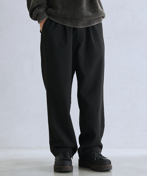 JOURNAL STANDARD relume（ジャーナルスタンダード　レリューム）の「TECH ツイード ワイドストレートスラックス（スラックス・メンズ・ネイビー/チャコールグレー/ブラック・MEDIUM/LARGE）」の15枚目の写真