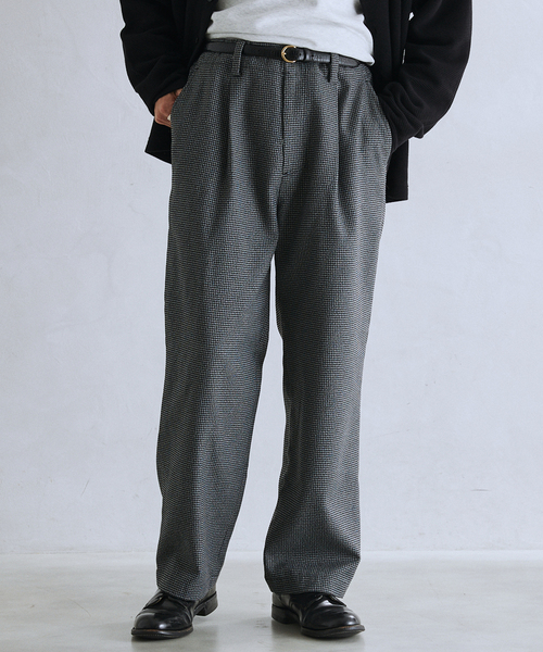 JOURNAL STANDARD relume（ジャーナルスタンダード　レリューム）の「TECH ツイード ワイドストレートスラックス（スラックス・メンズ・ネイビー/チャコールグレー/ブラック・MEDIUM/LARGE）」の10枚目の写真