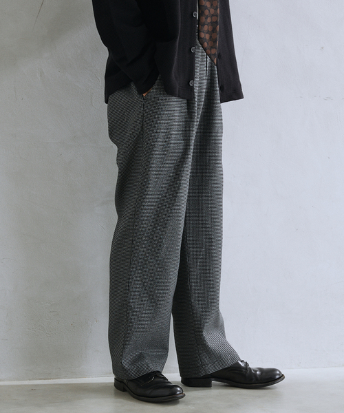 JOURNAL STANDARD relume（ジャーナルスタンダード　レリューム）の「TECH ツイード ワイドストレートスラックス（スラックス・メンズ・ネイビー/チャコールグレー/ブラック・MEDIUM/LARGE）」の9枚目の写真