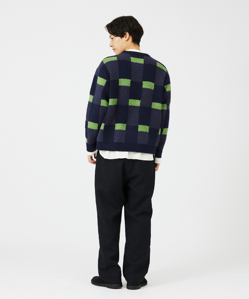 JOURNAL STANDARD relume（ジャーナルスタンダード　レリューム）の「TECH ツイード ワイドストレートスラックス（スラックス・メンズ・ネイビー/チャコールグレー/ブラック・MEDIUM/LARGE）」の5枚目の写真