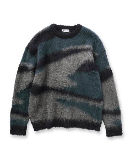 tk.TAKEO KIKUCHI（ティーケータケオキクチ）の「◆シャギーニットプルオーバー（ニット/セーター・レディース・ダークグリーン/ブラック系/ダークグリーン系/ブラック/オフホワイト/ワイン系1・66）」の7枚目の写真