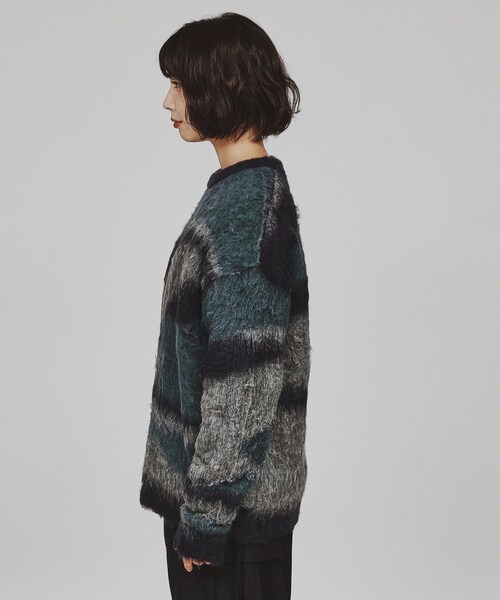 tk.TAKEO KIKUCHI（ティーケータケオキクチ）の「◆シャギーニットプルオーバー（ニット/セーター・レディース・ダークグリーン/ブラック系/ダークグリーン系/ブラック/オフホワイト/ワイン系1・66）」の9枚目の写真