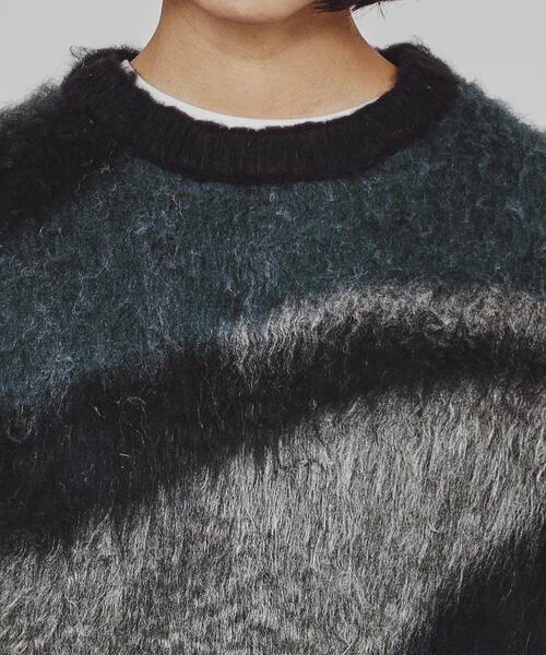 tk.TAKEO KIKUCHI（ティーケータケオキクチ）の「◆シャギーニットプルオーバー（ニット/セーター・レディース・ダークグリーン/ブラック系/ダークグリーン系/ブラック/オフホワイト/ワイン系1・66）」の11枚目の写真