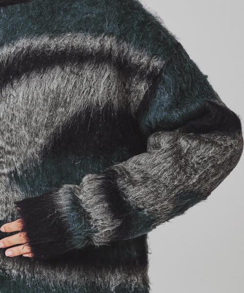 tk.TAKEO KIKUCHI（ティーケータケオキクチ）の「◆シャギーニットプルオーバー（ニット/セーター・レディース・ダークグリーン/ブラック系/ダークグリーン系/ブラック/オフホワイト/ワイン系1・66）」の12枚目の写真