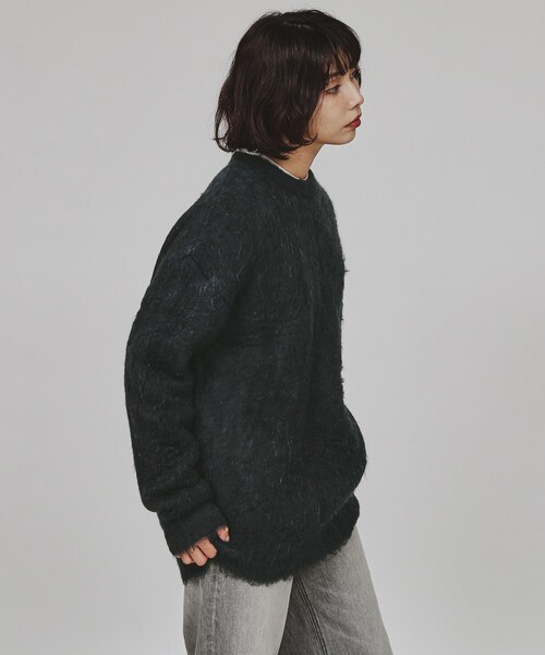 tk.TAKEO KIKUCHI（ティーケータケオキクチ）の「◆シャギーニットプルオーバー（ニット/セーター・レディース・ダークグリーン/ブラック系/ダークグリーン系/ブラック/オフホワイト/ワイン系1・66）」の22枚目の写真