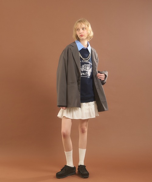 MUHET（ミュエータ）の「アソートプリントスウェット（スウェット・レディース・オフホワイト/杢グレー/ネイビー/レッド・X-LARGE/MEDIUM）」の14枚目の写真