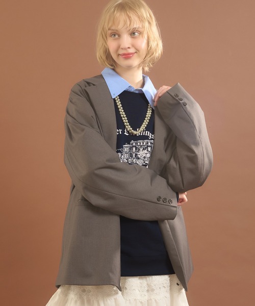 MUHET（ミュエータ）の「アソートプリントスウェット（スウェット・レディース・オフホワイト/杢グレー/ネイビー/レッド・X-LARGE/MEDIUM）」の11枚目の写真