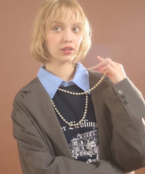 MUHET（ミュエータ）の「アソートプリントスウェット（スウェット・レディース・オフホワイト/杢グレー/ネイビー/レッド・X-LARGE/MEDIUM）」の10枚目の写真