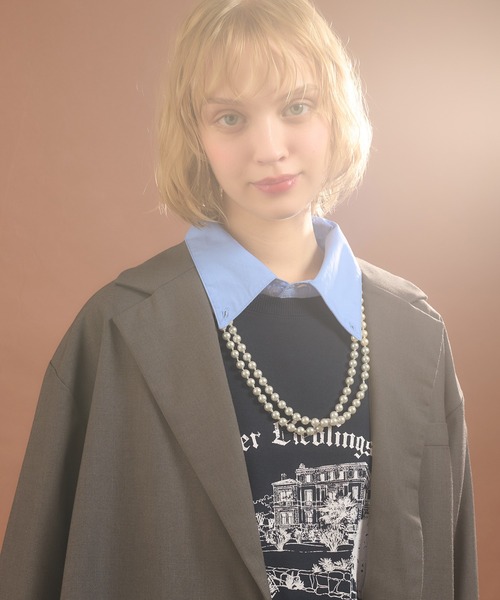 MUHET（ミュエータ）の「アソートプリントスウェット（スウェット・レディース・オフホワイト/杢グレー/ネイビー/レッド・X-LARGE/MEDIUM）」の9枚目の写真