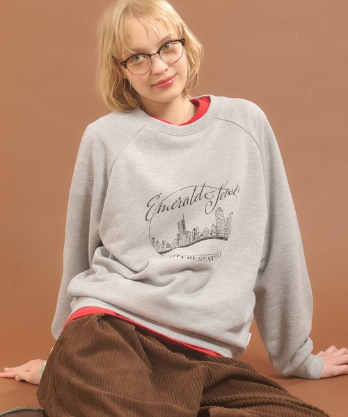 MUHET（ミュエータ）の「アソートプリントスウェット（スウェット・レディース・オフホワイト/杢グレー/ネイビー/レッド・X-LARGE/MEDIUM）」の21枚目の写真