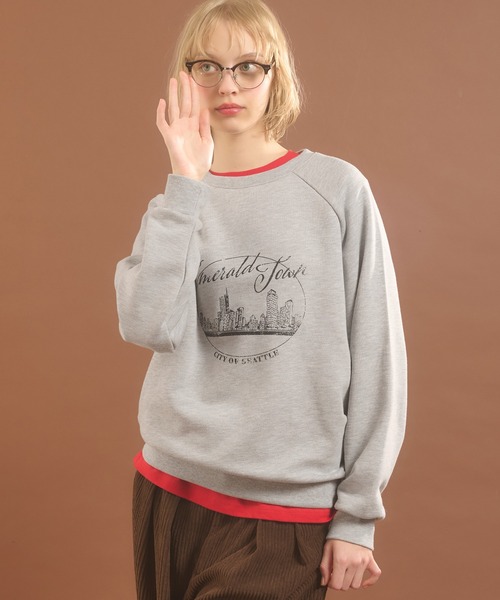 MUHET（ミュエータ）の「アソートプリントスウェット（スウェット・レディース・オフホワイト/杢グレー/ネイビー/レッド・X-LARGE/MEDIUM）」の22枚目の写真