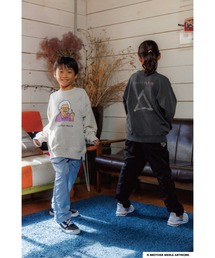 BROTHER MERLE（ブラザー マール）の「RIVER SIDE CULTURE/Brother Merle(ブラザーマール) オバサントレーナー KIDS (M4)（スウェット）」