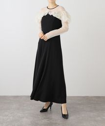 フリルフレアドレス