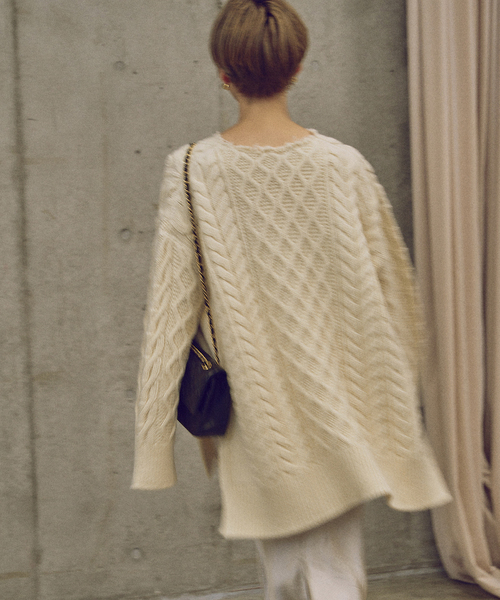 24AW プラージュ リアム ケーブルBIGプルオーバー F 完売品 plage（プラージュ）の「R'IAM ケーブル BIG プルオーバー（ニット
