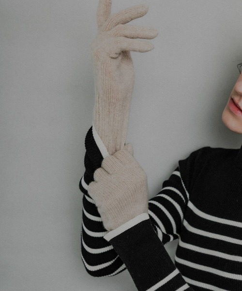 【セール】William Brunton Hand Knits long rib cuff Glove(手袋)|William Brunton Hand Knits(ウィリアム ブラントン ハンド ニット) 【セール】William Brunton Hand Knits long rib cuff Glove(手袋)|William Brunton Hand Knits(ウィリアム ブラントン ハンド ニット)