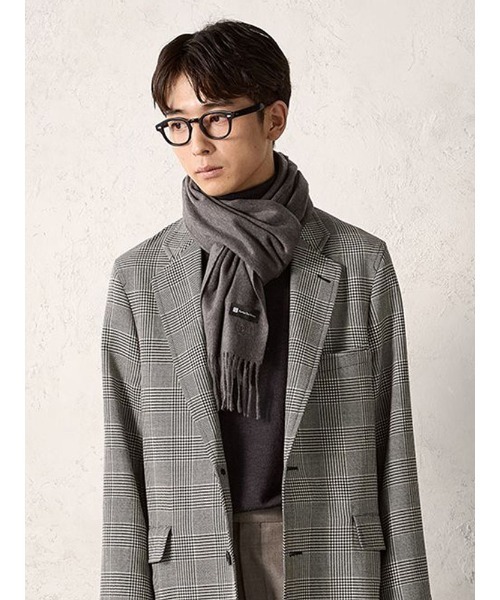 Perfect Suit FActory(パーフェクトスーツファクトリー)の「インポート【V.FRASS(ヴィフラース)】無地マフラー ブラック/グレー/ベージュ/ネイビー(マフラー・メンズ・ベージュ/ネイビー/ブラック/チャコールグレー・FREE)」の3枚目の写真