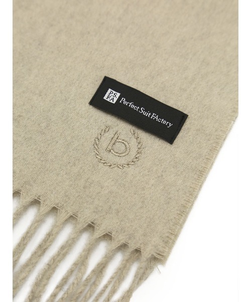 Perfect Suit FActory(パーフェクトスーツファクトリー)の「インポート【V.FRASS(ヴィフラース)】無地マフラー ブラック/グレー/ベージュ/ネイビー(マフラー・メンズ・ベージュ/ネイビー/ブラック/チャコールグレー・FREE)」の13枚目の写真